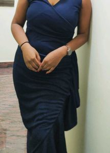 Navy Blue Ruffle Dress