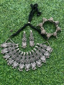 GARBA special Oxidized Silver Jewelry Set