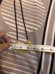 long mangalsutra with earrings