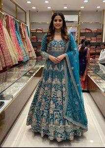 pure Handwork Gown 3set Skirt with Dupatta