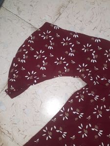 Size S, Soft Material With Bell Sleeves Top To Wea