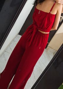 RED CO-ORD SET. RARELY WORN.