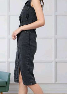 Denim Button-Down Dress