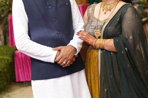 Beautiful Musterd Lehnga With Grey Blouse