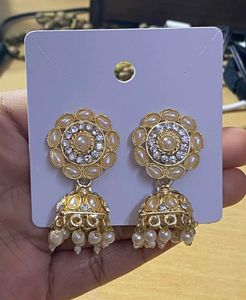 Pearl Jhumka Earrings