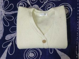 Cream Button-Down Cardigan