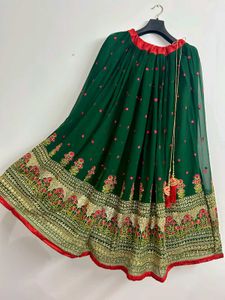 Red &amp; Green Combination Lengha Choli ❤️