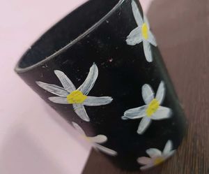 Handmade Floral Pen Holder of Glass