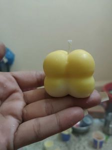 Bubble Candle - Yellow &amp; White