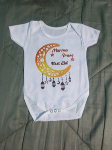 Baby's First Eid Mubarak Rampers Customized
