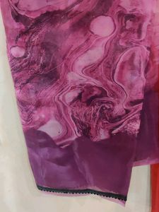 Purple Organza Saree Without Blouse And Fall