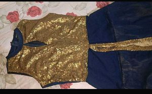 Elegant Ethnic dress with golden  skirt