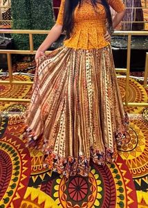 Yellow Navratri Chaniya Choli