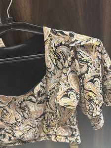 Paisley Print Crop Top And Pants