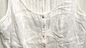 Beautiful Excellent Design White Top With Desig