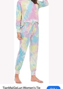 Tie-Dye sweat tie &amp; Sweatpants Set