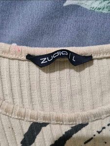 Asymmetrical Zudio Ribbed Butterfly Crop Top ✨️