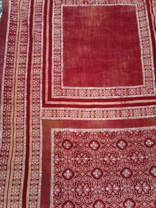 Red Plain Party wear saree