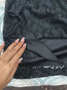 Black Lace Midi Dress