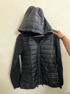 Michael Kors Black Hooded Active Jacket