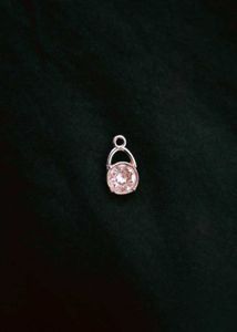 Delicate White Crystal Charm Pendant