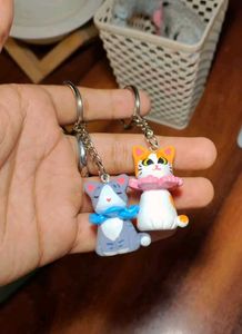 Flower Cats Keychain/ Desk piece (1 Pc)