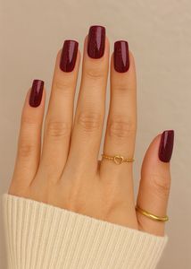 Burgundy Press On Nail Set