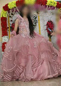 Pink Bridal gown