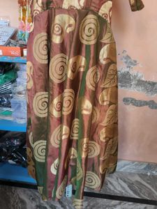 Elegant Brown Patterned Dress