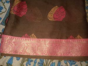beautiful synthetic crap printed saree