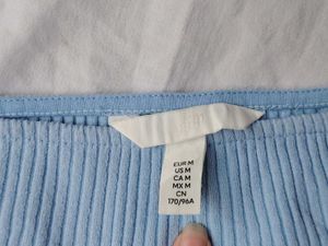 Blue Puff Sleeve Top