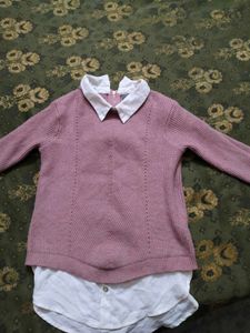 Cute Pink Top w/ Collar