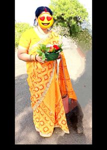 Yellow Saree Gota Patti Border Blouse Size 44 Inch