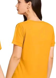 Butterfly Print Yellow Tee