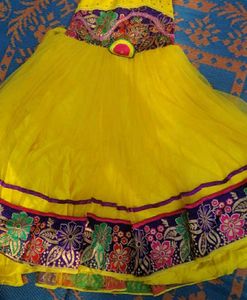 Yellow Sleeveless Gown