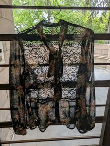 Floral Bow Tie Top