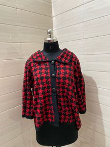 korean houndstooth sweater for women
