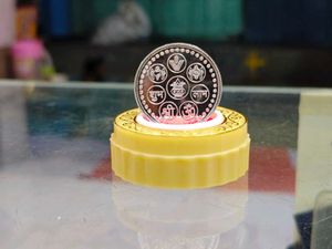 Pure Silver Religious Coins For Dipawali