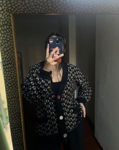 PRINTED JACQUARD BUTTONED DOWN CARDIGAN