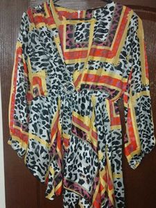 Printed Assymytrical Top