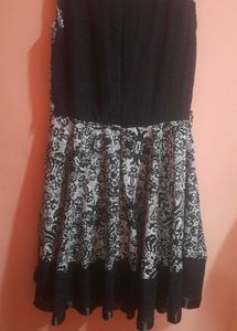 Black &amp; White Print Dress