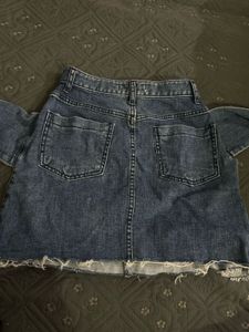y2k KNOT denim skirt