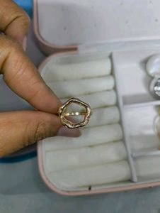 Gold Irregular Circle Ring