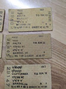 Vintage Indian Railway Train Tickets