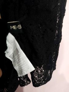 korean Crochet black top