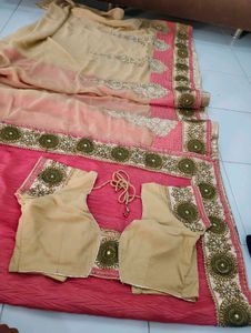 Wedding Saree With Blause 😍