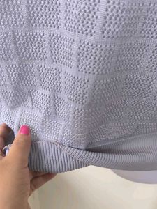 Gray Sleeveless Knit Top