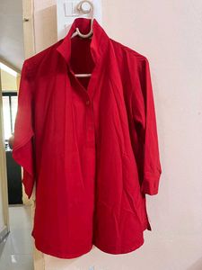 Formal Red Shirt For Women📍