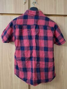 Red &amp; Navy Plaid Shirt