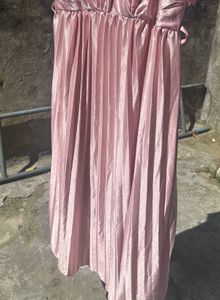 Vintage Pink Satin Dress